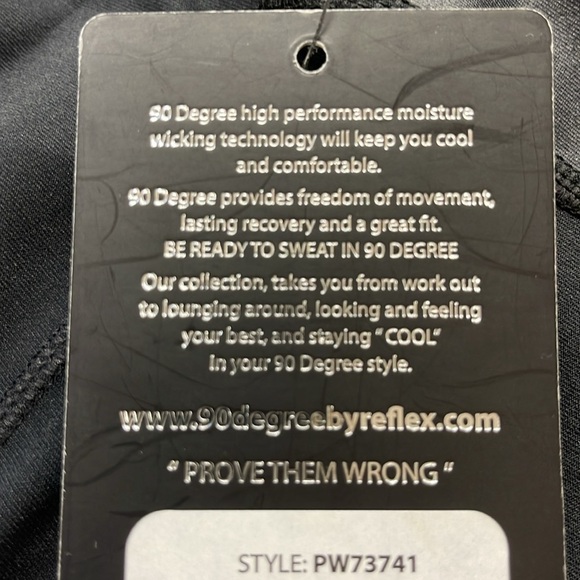 90 Degree by Reflex Black/Alpine Slate/Winter Cloud Athletic Leggings - Picture 9 of 9